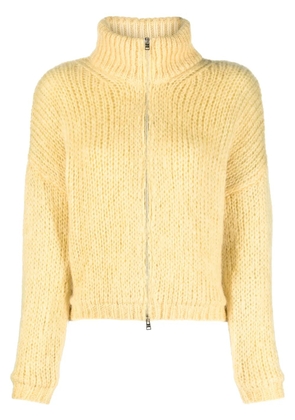 Herno mohair-blend cardigan - Yellow