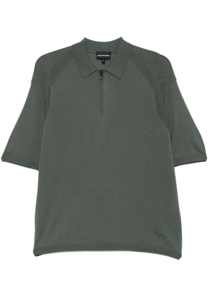Emporio Armani fine-knit polo shirt - Green