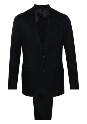 Lardini brooch-detail single-breasted suit - Blue
