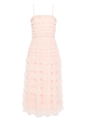 TWINSET ruffled-tulle midi dress - Pink