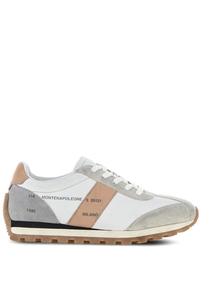 Hogan H671 panelled leather sneakers - White