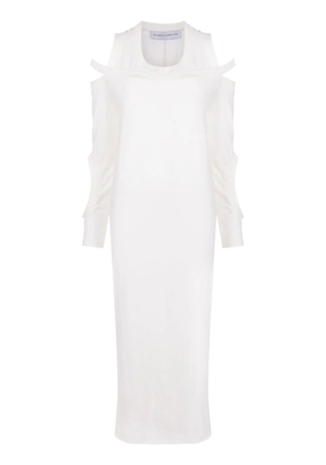 Gloria Coelho cut out-detail midi dress - White