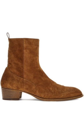 Roberto Cavalli leather boots - Brown