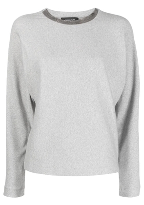 Fabiana Filippi beaded crew-neck jumper - Grey