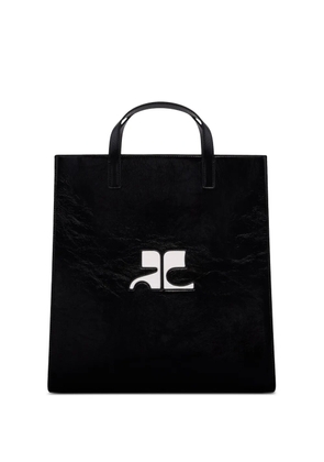 Courrèges Heritage leather tote bag - Black