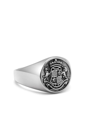 Nialaya Jewelry Crest signet ring - Silver