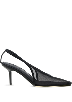 ARMARIUM 75mm Evelina mesh slingback pumps - Black