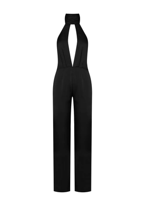 Maison Close open-back satin jumpsuit - Black