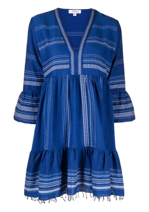 lemlem frayed-hem cotton dress - Blue