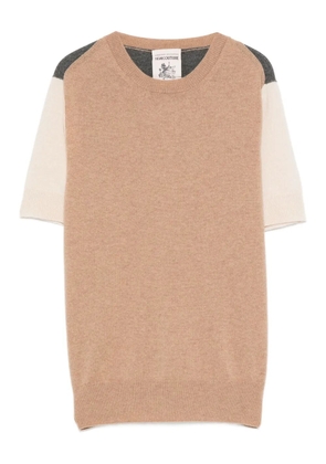 Semicouture colourblock short-sleeve top - Brown