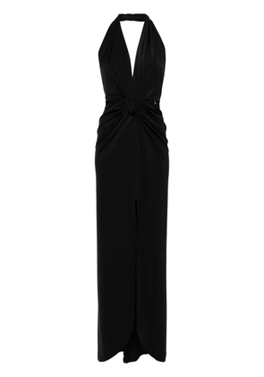 NISSA plunging V-neck maxi dress - Black