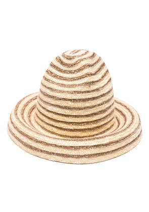 Cult Gaia Magda straw bucket hat - Neutrals
