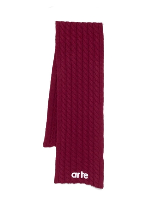 Arte Antwerp cable-knit scarf - Red