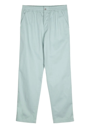 Maison Kitsuné elasticated-waistband straight-leg cotton trousers - Blue