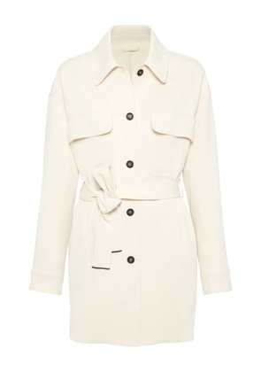 Brunello Cucinelli belted jacket - White