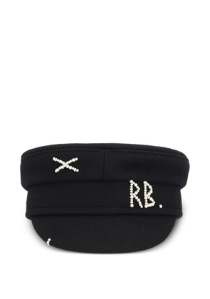 Ruslan Baginskiy beaded beret hat - Black