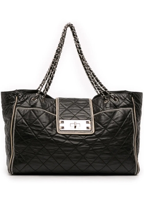 CHANEL Pre-Owned 2008-2009 Large Reissue Quilted Lambskin East West tote bag - Black