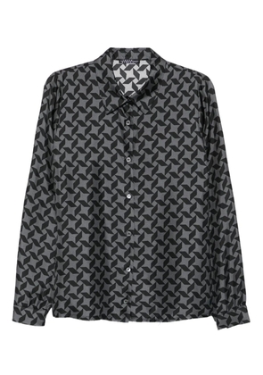LAURA-URBINATI geometric-print shirt - Grey
