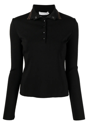 Philosophy Di Lorenzo Serafini stretch long-sleeve polo shirt - Black
