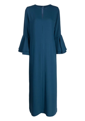 Bambah flute-sleeve dress - Blue
