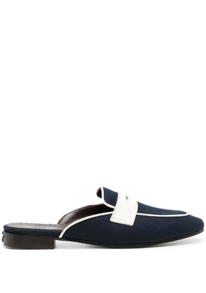 Bougeotte bee-appliqué mules - Blue