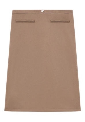 Courrèges straight-cut pencil skirt - Brown