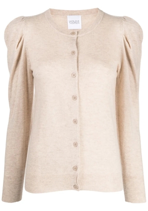 Madeleine Thompson long-sleeve ruched cardigan - Neutrals