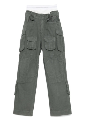 Alexander Wang logo-waistband cargo pants - Green