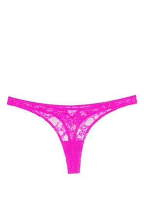Fleur Du Mal Le Stretch lace thong - Pink