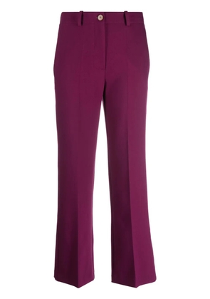 Alysi high-waisted straight-leg trousers - Purple
