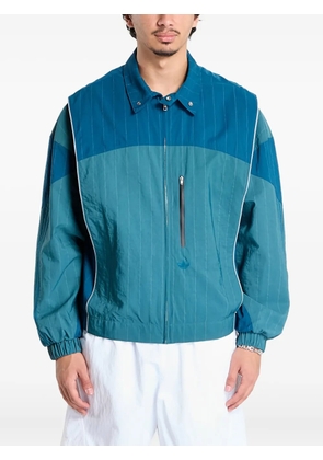 adidas striped panelled wind jacket - Blue