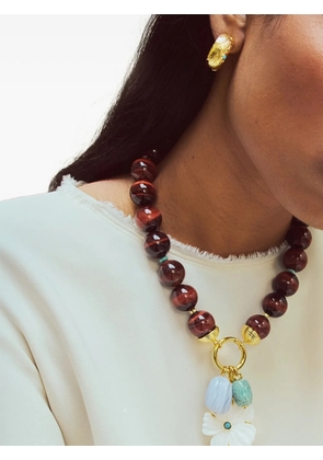 Lizzie Fortunato stone-embellished hoop earrings - Gold