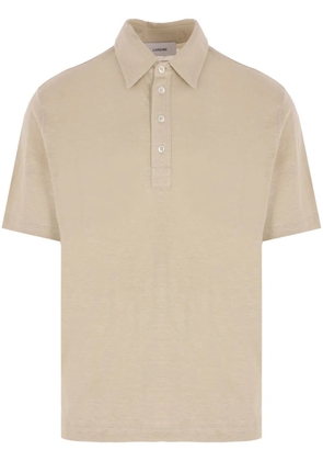Lardini button-down polo shirt - Neutrals