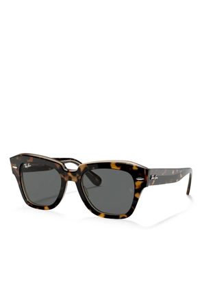 Ray-Ban logo-lettering sunglasses - Brown