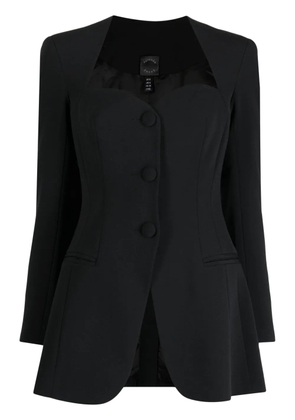 Huishan Zhang Kim sweetheart-neck blazer - Black