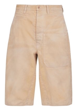 Maison Margiela high-waisted cotton shorts - Neutrals