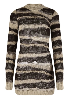 RTA Akamu striped mini dress - Black