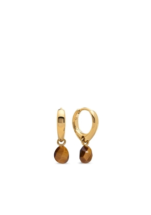 Monica Vinader tiger-eye drop huggie earrings - Gold
