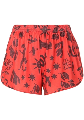 Lygia & Nanny Lee Estampado graphic-print shorts - Brown