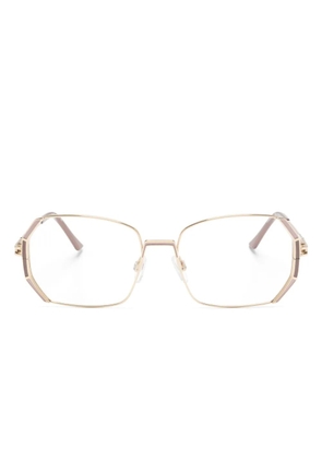 Cazal geometric-frame glasses - Gold