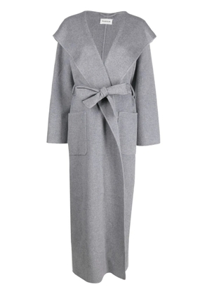 P.A.R.O.S.H. hooded cashmere maxi coat - Grey