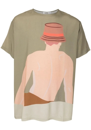 Amir Slama graphic-print short-sleeved T-shirt - Green