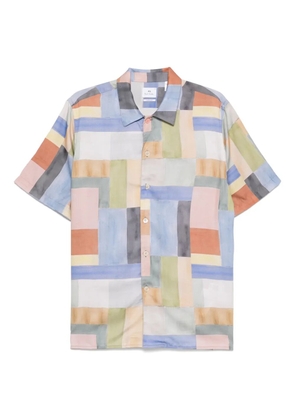 PS Paul Smith colourblock-print short-sleeve shirt - Blue