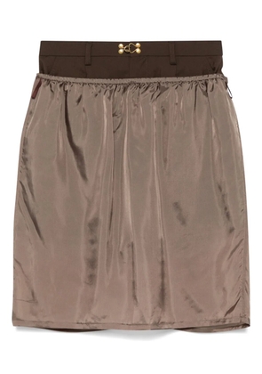 Kolor layered shorts - Brown