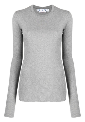 Off-White Diag-print long-sleeve T-shirt - Grey