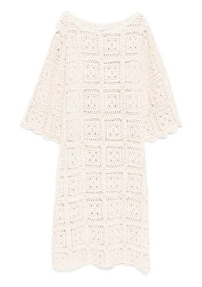 Bambah metallic crochet kaftan dress - Brown