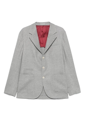 Brunello Cucinelli fine-ribbed blazer - Grey