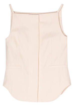 LouLou de Saison twill square-neck top - Pink