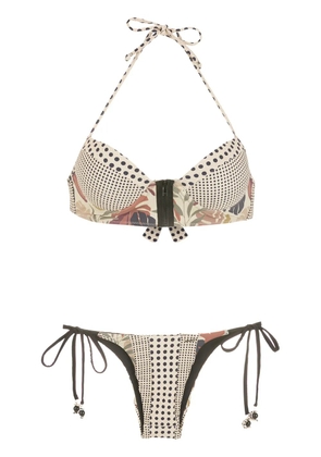 Amir Slama polka-dot print bikini - Neutrals