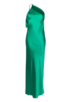 Michelle Mason single-shoulder maxi dress - Green